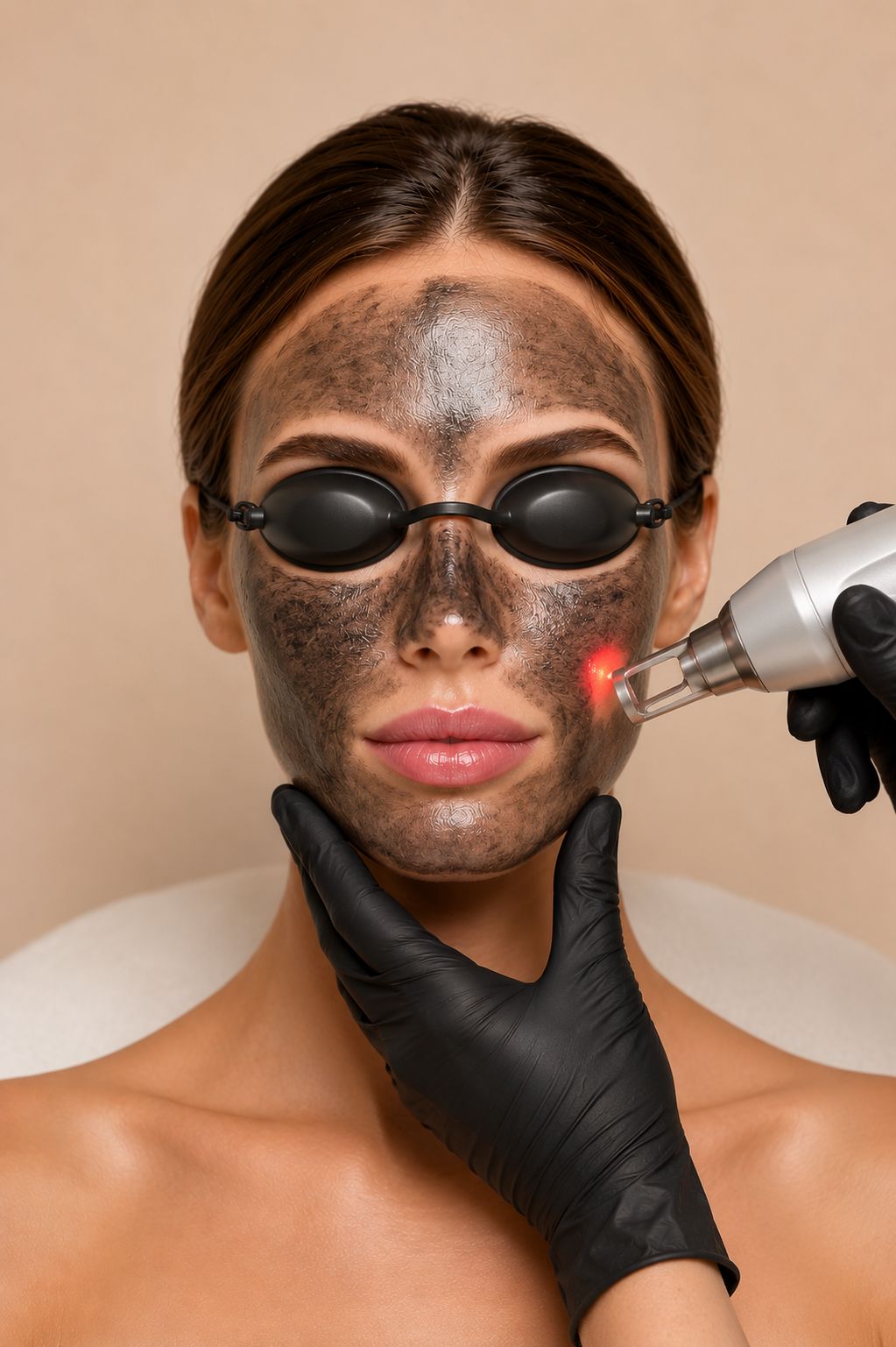 Hollywood Peel: peeling láser sobre máscara de carbón activado